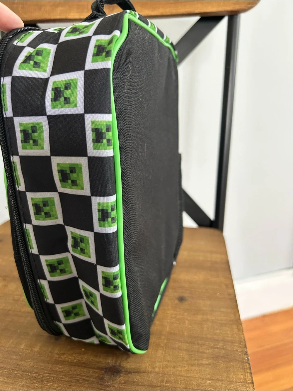 Minecraft Kids' Creeper Lunch Bag - Green NWT insulated tote bag drink holder